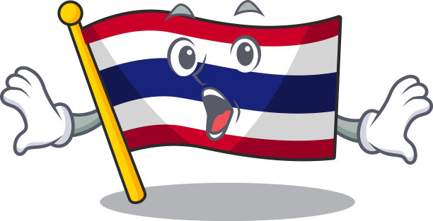 惊讶的国旗泰国卡通存储图片下载
