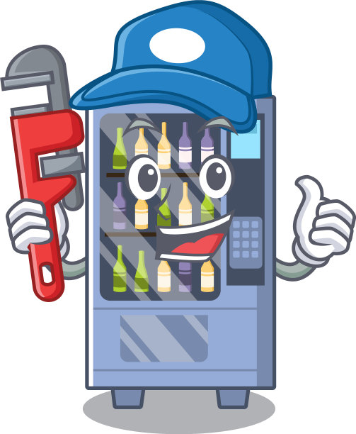水管工葡萄酒自动售货机吉祥物造型图片下载