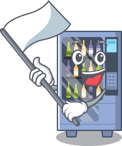 配旗酒自动售货机吉祥物造型图片下载