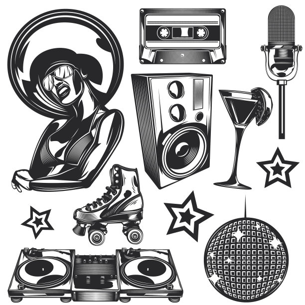 迪斯科元素集图片下载