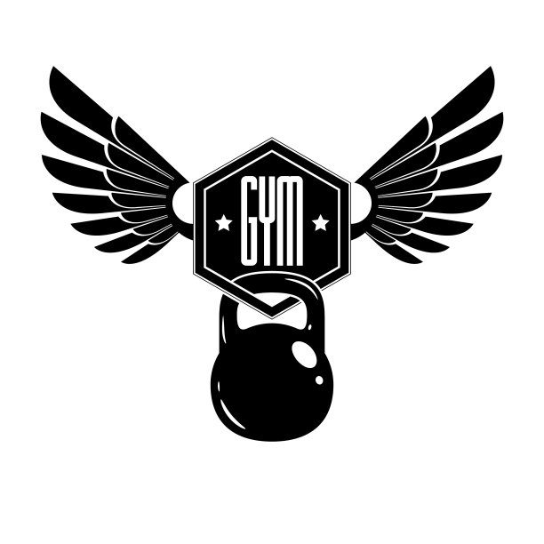健身和重量级健身房运动俱乐部的标志图片下载