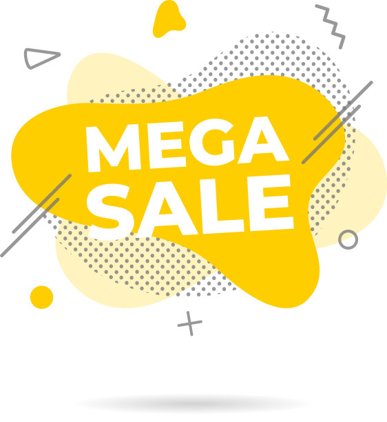 现代流质抽象的大卖场文字的扁平风格图片下载