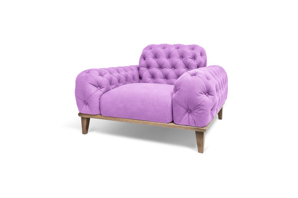 木制腿的现代皮革扶手椅图片下载