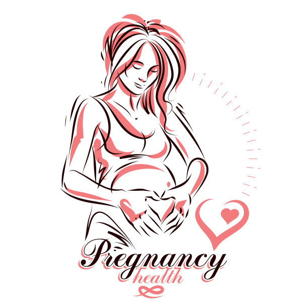 孕妇手画女性身材优美图片下载