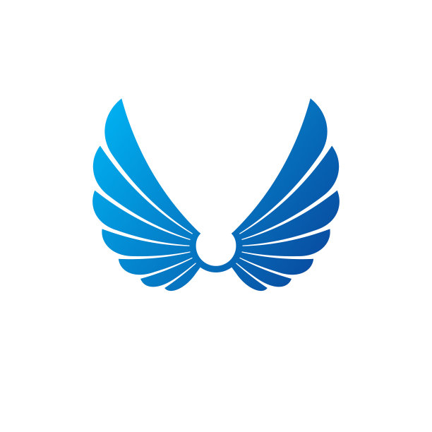 古代象征翅膀的纹章图案图片下载