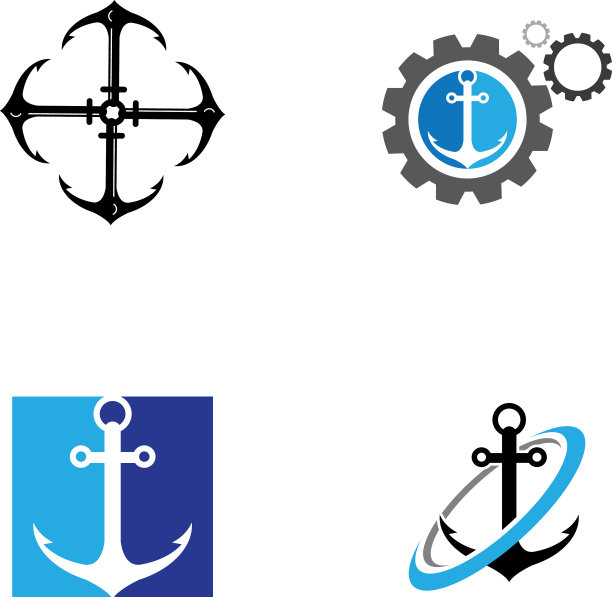 船锚图标Logo模板图片下载