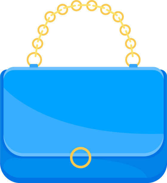 淡蓝色的手提包在白色的上面图片下载