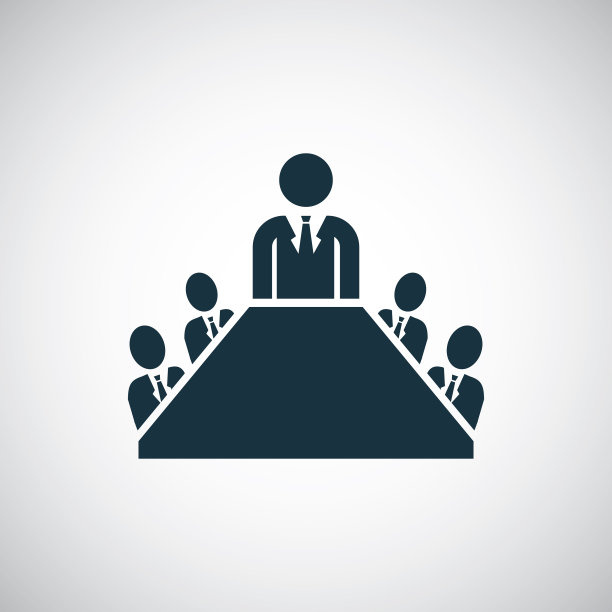 会议图标简单的平面元素概念设计图片下载