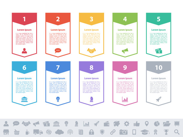信息图设计业务概念的10个步骤图片下载