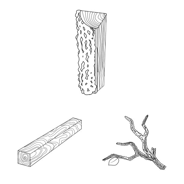 设计的招牌和木图标集图片下载