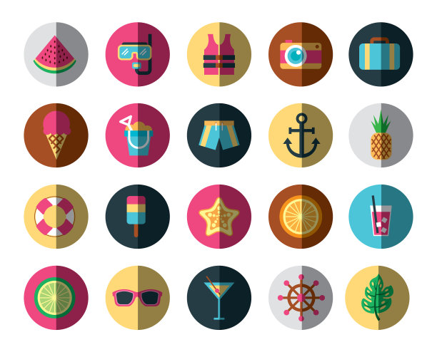 捆绑旅游度假图标图片下载