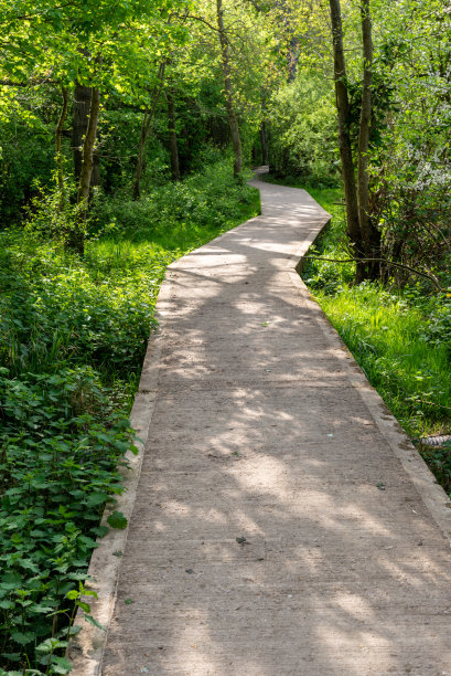 2022年4月，英格兰圣查德自然保护区公园内的人行道。图片下载