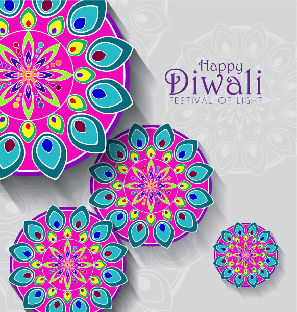 排灯节庆祝贺卡图片下载