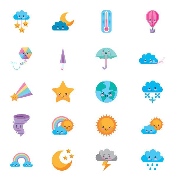 时间和天气设置图标图片下载