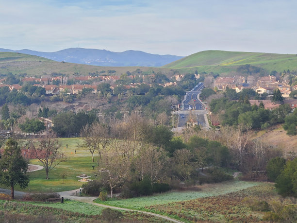 加州圣拉蒙谷草地上的晨霜图片下载