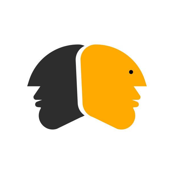 两名男性的双侧轮廓，同理心符号图片下载