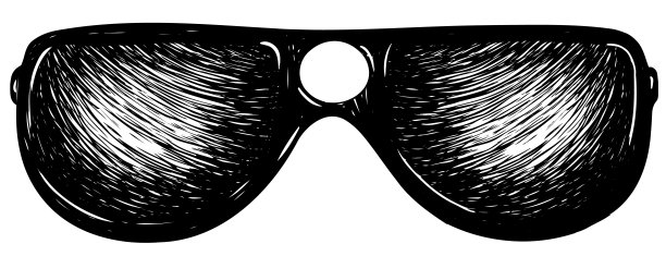 矢量插图粉红色太阳镜孤立在白色背景画在笔画。图片下载