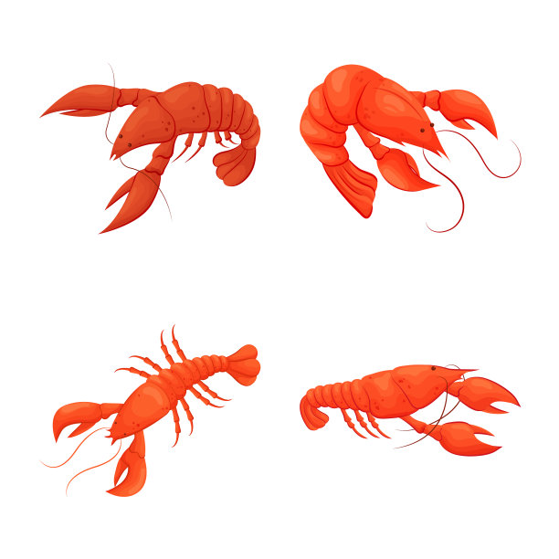 虾蟹标志集图片下载