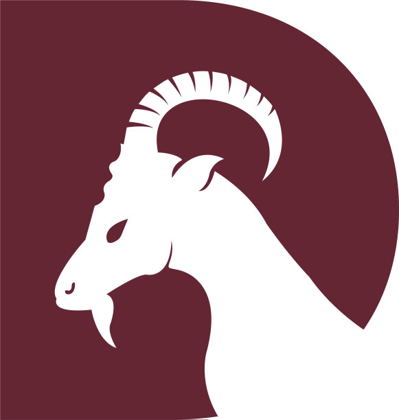 字母d和山羊标志模板设计图片下载