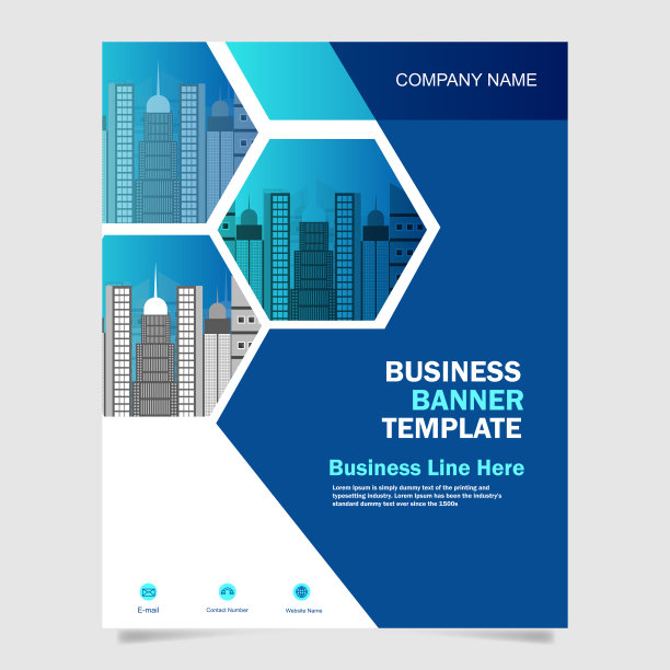 企业业务垂直横幅模板图片下载