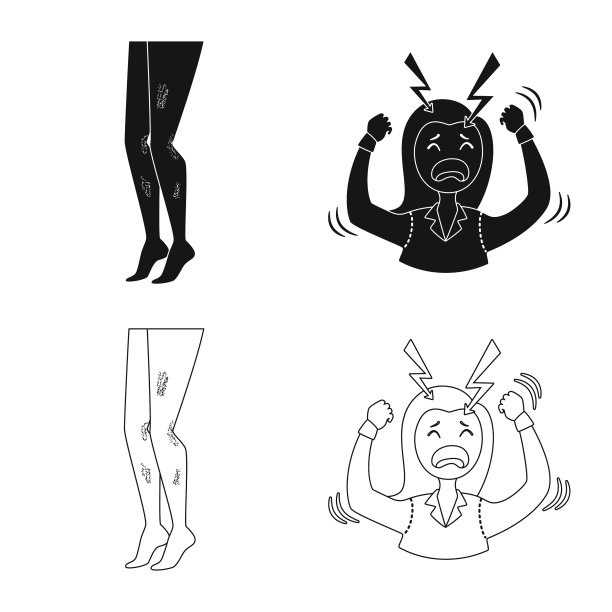 孤立物体医学和疼痛符号集图片下载