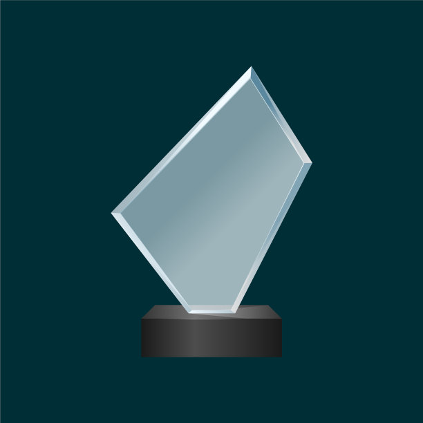 逼真详细的3d玻璃杯奖杯图片下载