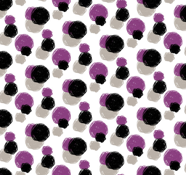 无缝圆点图案，笔画打印。图片下载