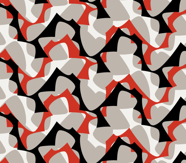 无缝几何图案，现代印花。图片下载