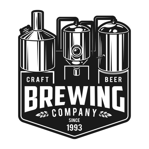 复古单色工艺啤酒厂标志图片下载