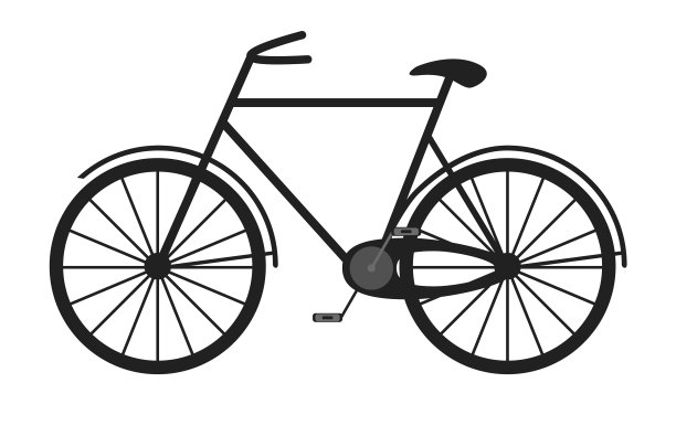 自行车矢量图图片下载