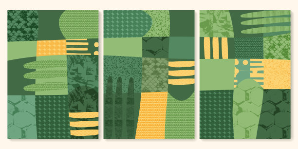 葡萄园的纹理向量插图。摘要酒庄农业、生态绿色背景。集农场鸟瞰图海报，几何地图，简单园林景观，有机水稻种植图片下载