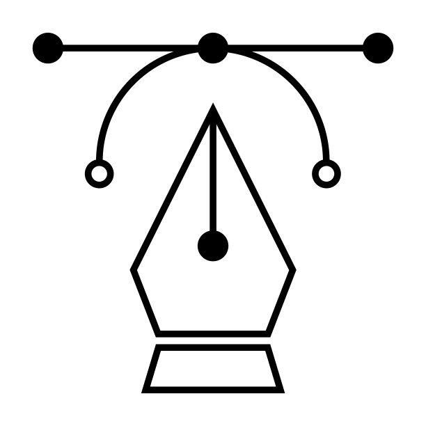 曲率工具线图标。矢量图图片下载