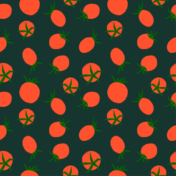 无缝图案手绘西红柿图片下载
