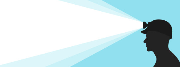 光线。头盔、横幅或背景上的手电筒。矢量图图片下载