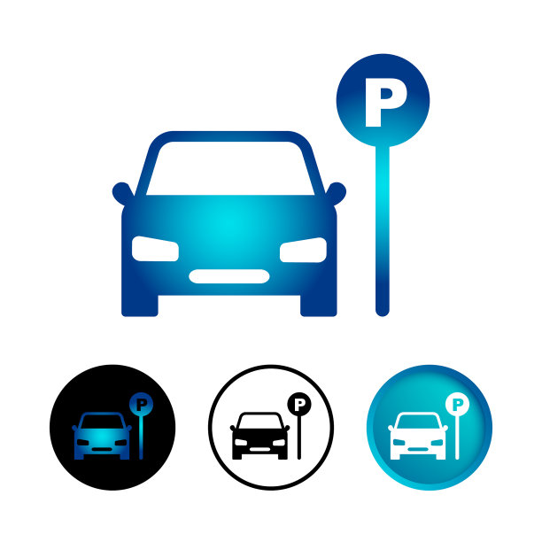 抽象泊车图标集图片下载