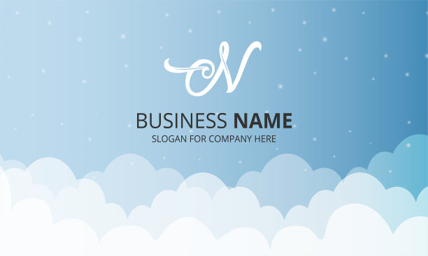 现代浅蓝色创业云背景图片下载