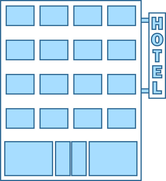 酒店建筑图标图片下载