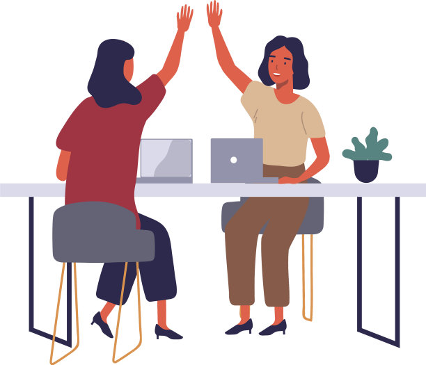 员工在共同工作的开放式办公公寓图片下载