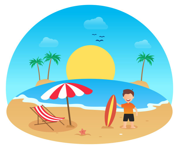 设计平面的夏天图片下载