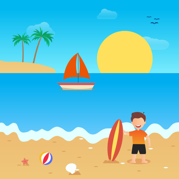 设计平面的夏天图片下载