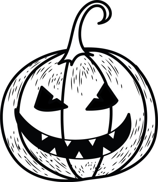 万圣节南瓜手画南瓜眼图片下载