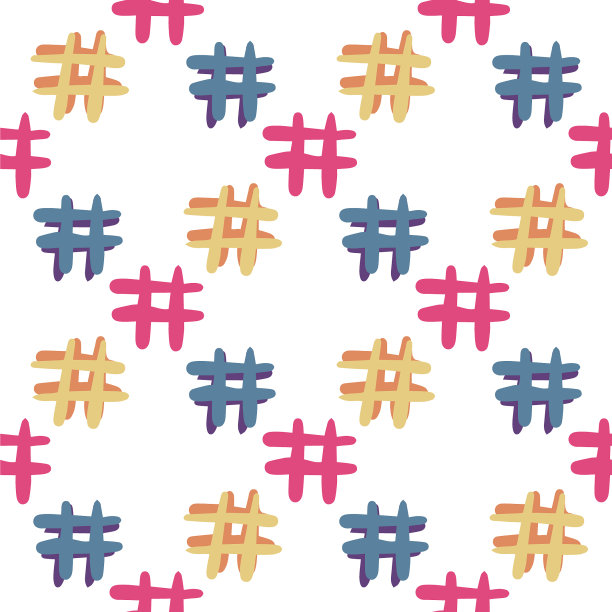 手绘标签图标无缝图案的白色图片下载