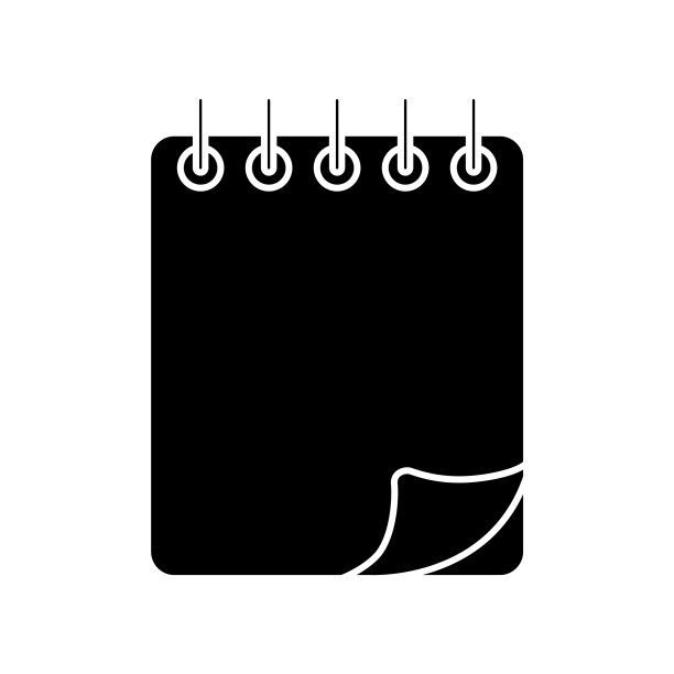 字形螺旋笔记本孤立图标日记图片下载