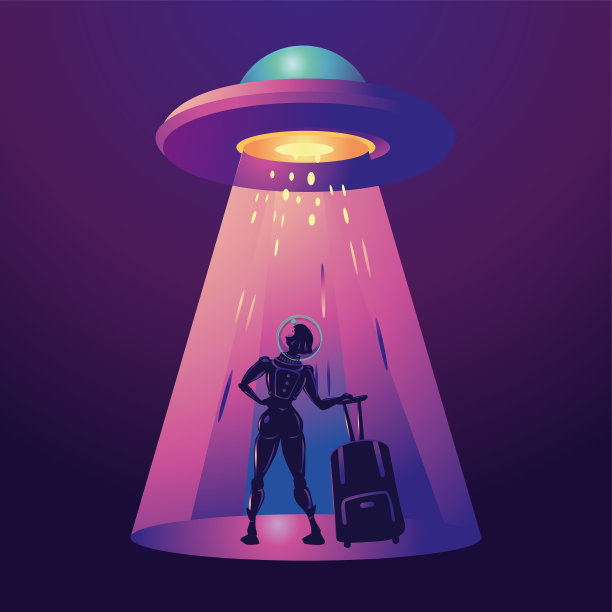 未来主义的女孩旅行者女人宇航员图片下载