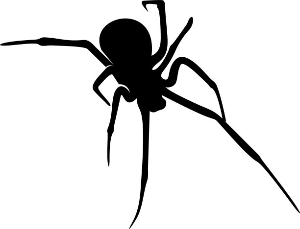 蜘蛛设计了各种形状的蜘蛛标志图片下载