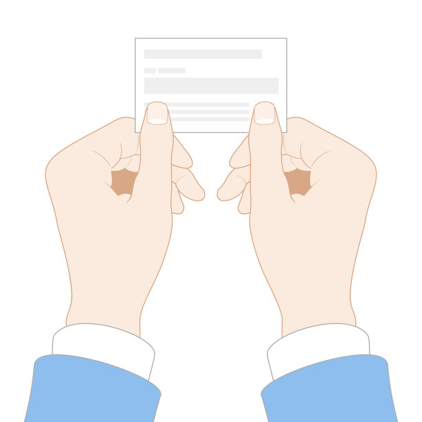 手上拿着空白名片图片下载