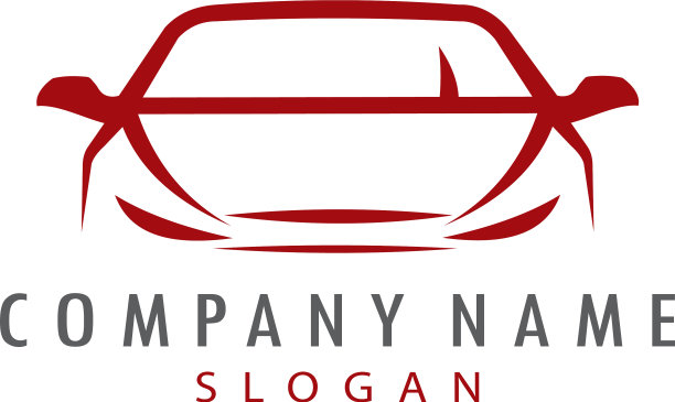 红色汽车标志设计图片下载