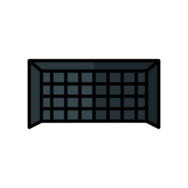 足球目标图标矢量。适合足球标志、运动。填充线图标风格。简单的设计可编辑。设计简单的插图图片下载