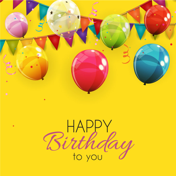 彩色发亮的氦气球背景图片下载