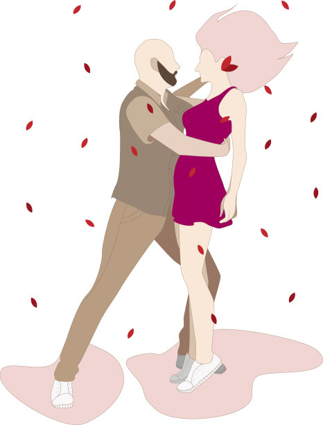 一对对男人和女人跳舞，熙熙攘攘图片下载